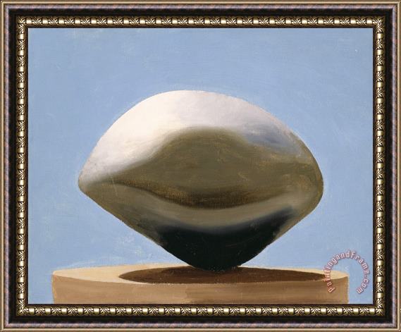 Georgia O'keeffe Black Rock on Stump, 1970s Framed Painting