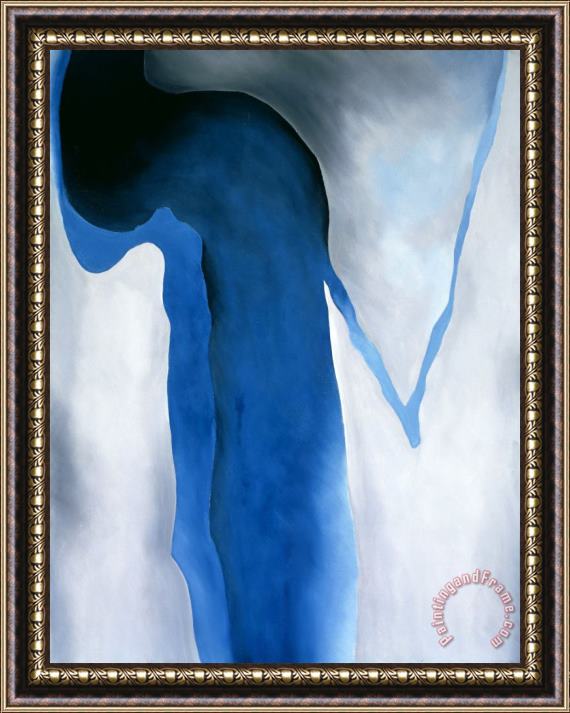 Georgia O'keeffe Blue Black And Grey, 1960 Framed Painting
