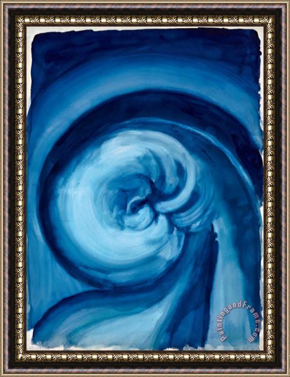 Georgia O'keeffe Blue I Framed Painting