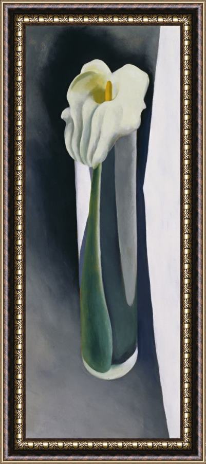 Georgia O'keeffe Calla Lily in Tall Glass No. 2, 1923 Framed Painting
