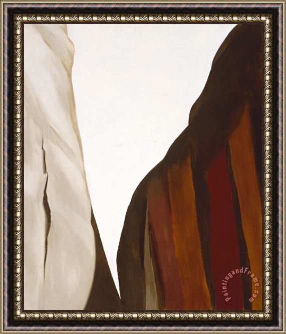 Georgia O'keeffe Canyon Country, White And Brown Cliffs, Ca. 1965 Framed Print