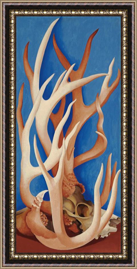 Georgia O'keeffe Deer Horns, 1938 Framed Print