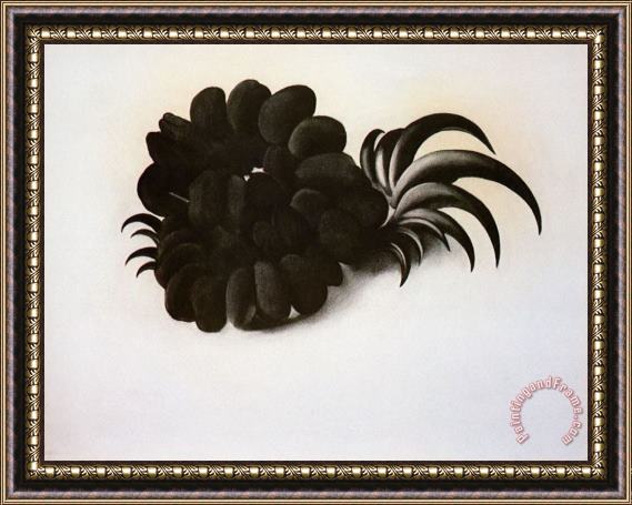Georgia O'keeffe Eagle Claw And Bean Necklace Framed Painting