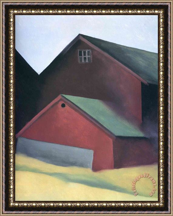 Georgia O'keeffe Ends of Barns Framed Painting