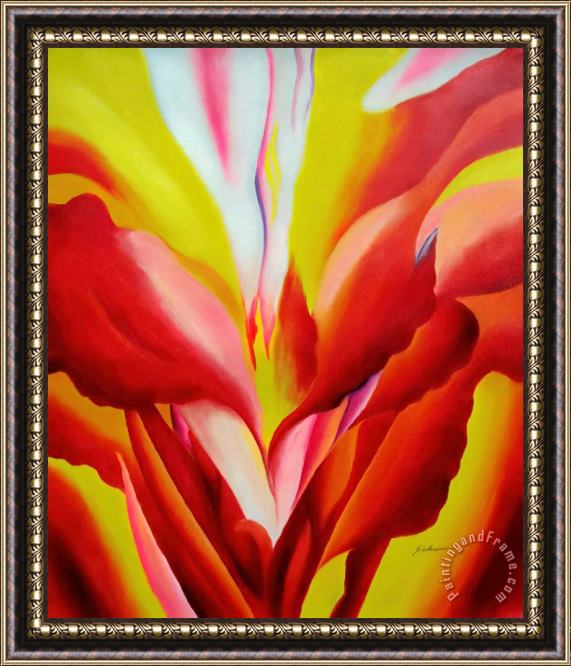 Georgia O'keeffe Flowers of Fire Framed Print