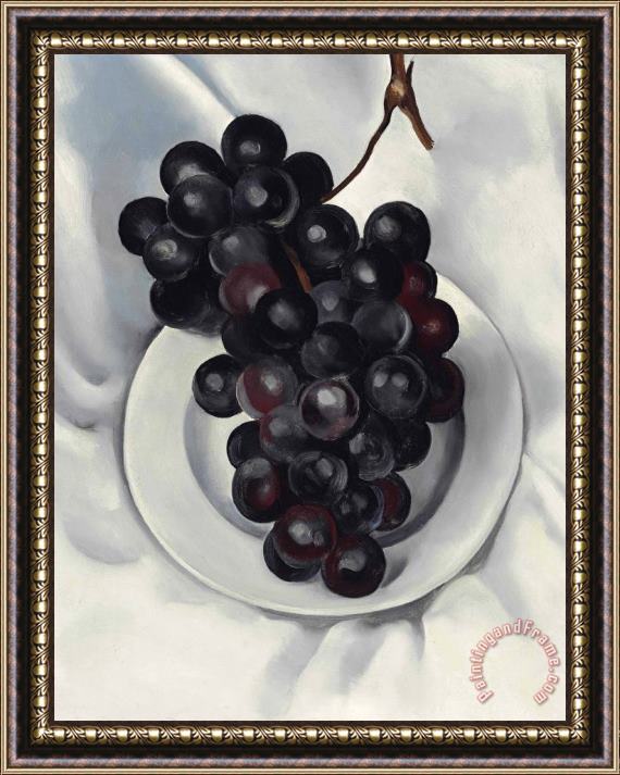 Georgia O'keeffe Grapes No. 2, 1927 Framed Painting