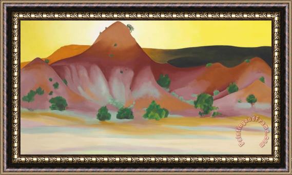 Georgia O'keeffe Hills And Mesa to The West, 1945 Framed Painting
