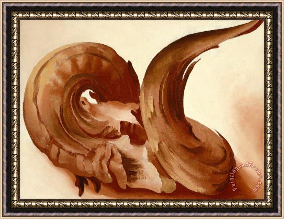 Georgia O'keeffe Horns, 1943 Framed Painting