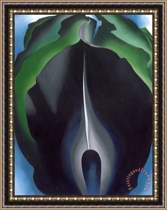Georgia O'keeffe Jack in The Pulpit No Iv Framed Painting