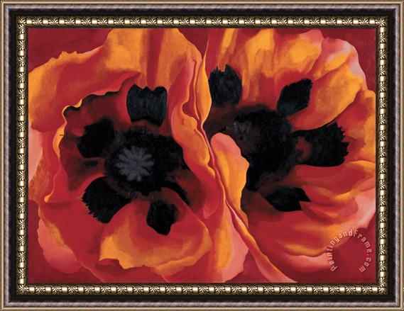 Georgia O'keeffe Oriental Poppies Framed Painting