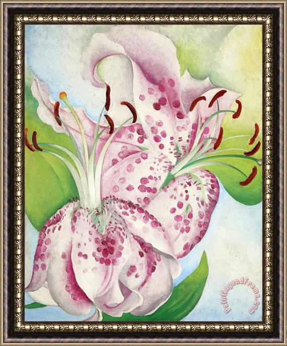 Georgia O'keeffe Pink Spotted Lillies, 1936 Framed Print