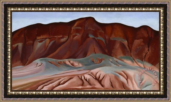 Georgia O'keeffe Purple Hills Ghost Ranch 2 (purple Hills No Ii), 1934 Framed Painting