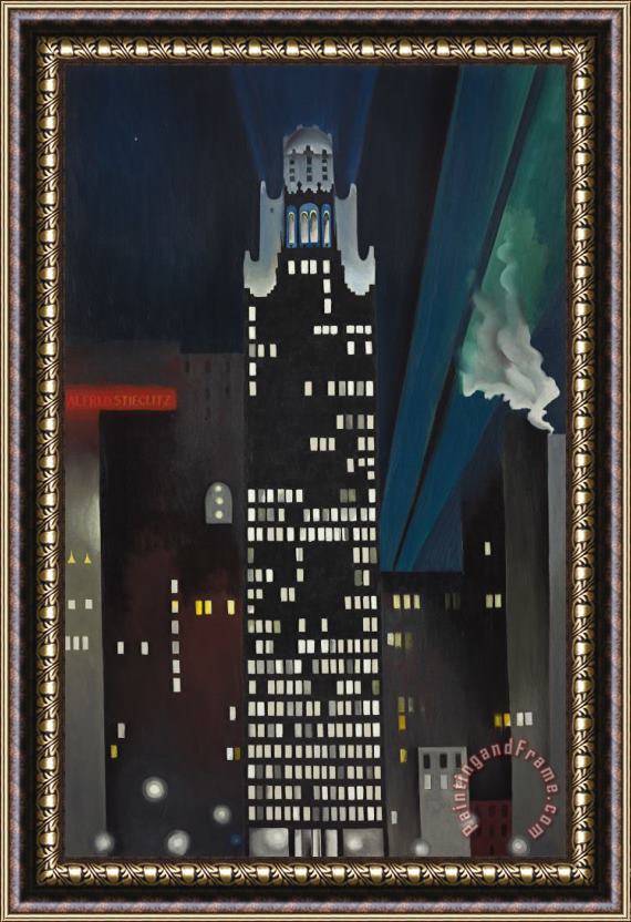 Georgia O'Keeffe Radiator Building–night, New York Framed Print