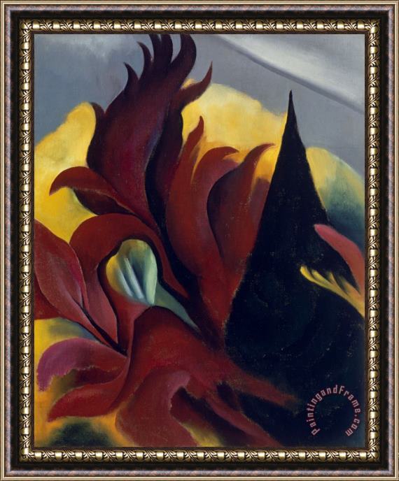 Georgia O'keeffe Red Maple, 1922 Framed Painting