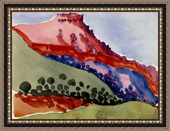 Georgia O'keeffe Red Mesa, 1917 Framed Painting