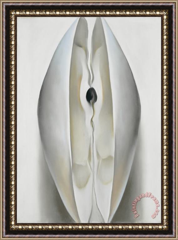 Georgia O'Keeffe Slightly Open Clam Shell Framed Painting