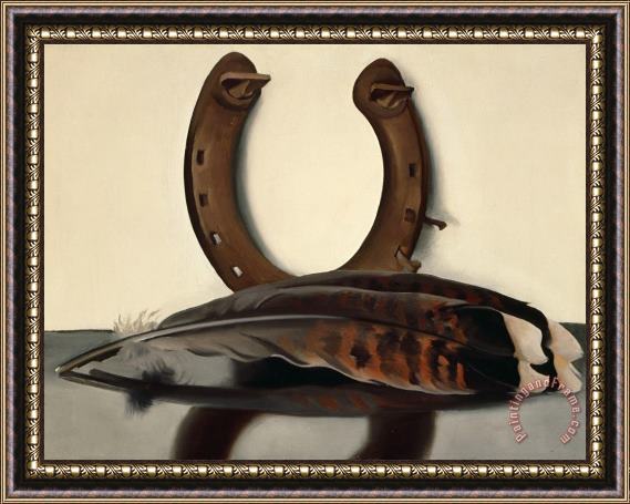 Georgia O'keeffe Turkey Feather with Horseshoe, Ii, 1935 Framed Print