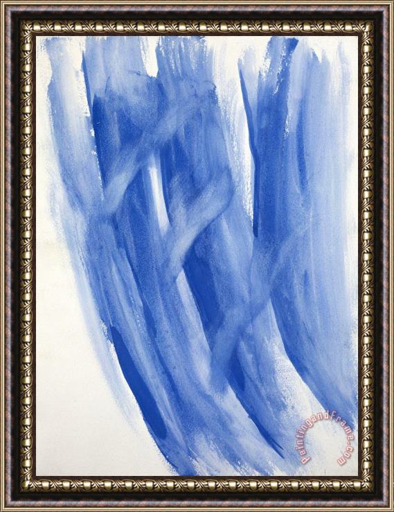 Georgia O'keeffe Untitled (abstraction Blue Lines Ii), 1970s Framed Print