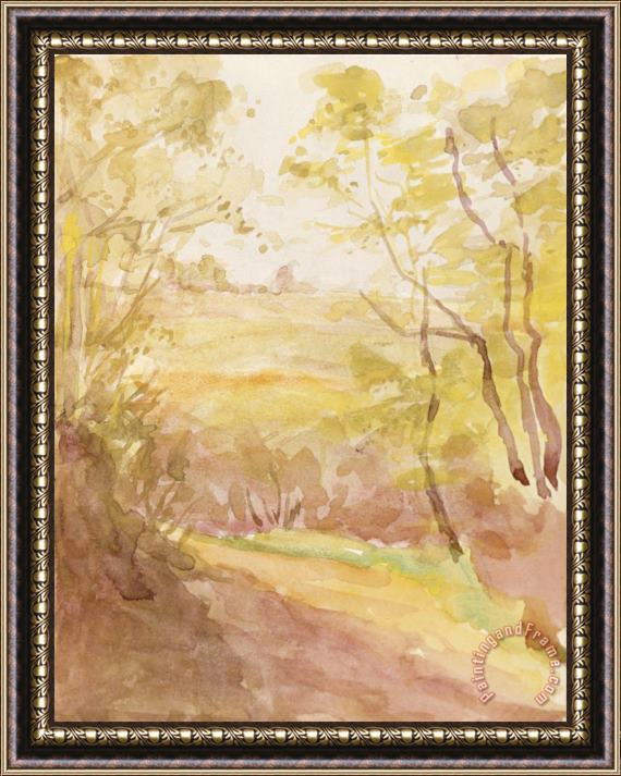 Georgia O'keeffe Untitled (landscape), Sketchbook, 1905 1906 Framed Print