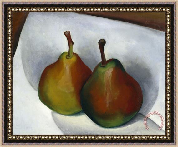 Georgia O'keeffe Untitled (two Pears), 1921 Framed Painting