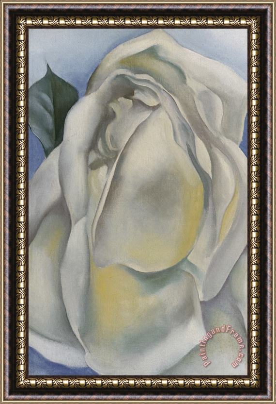 Georgia O'Keeffe White Rose Framed Painting