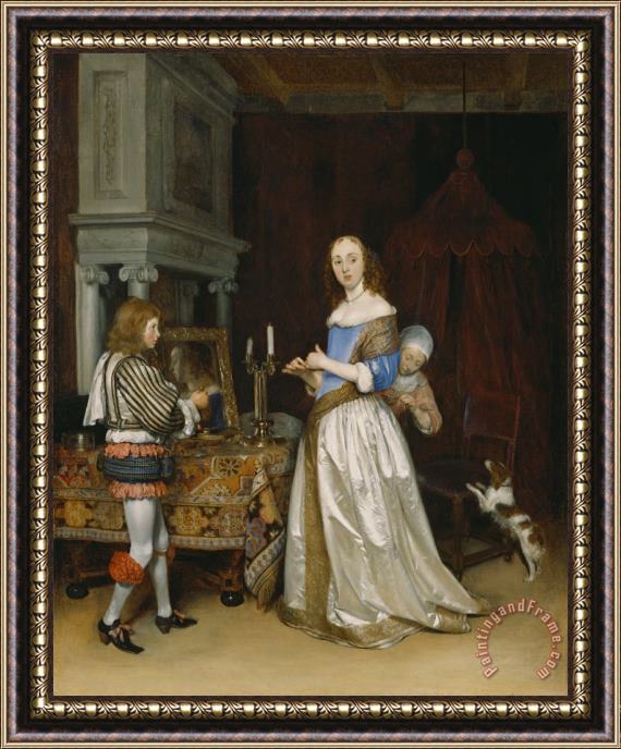 Gerard ter Borch  Lady at her Toilette Framed Print