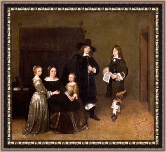 Gerard ter Borch Portrait of a Family Framed Painting