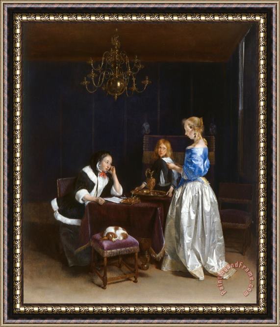 Gerard ter Borch The Letter Framed Print