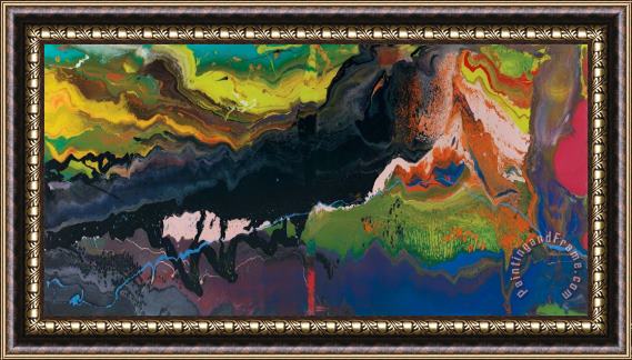 Gerhard Richter Flow (p16), 2013 Framed Painting