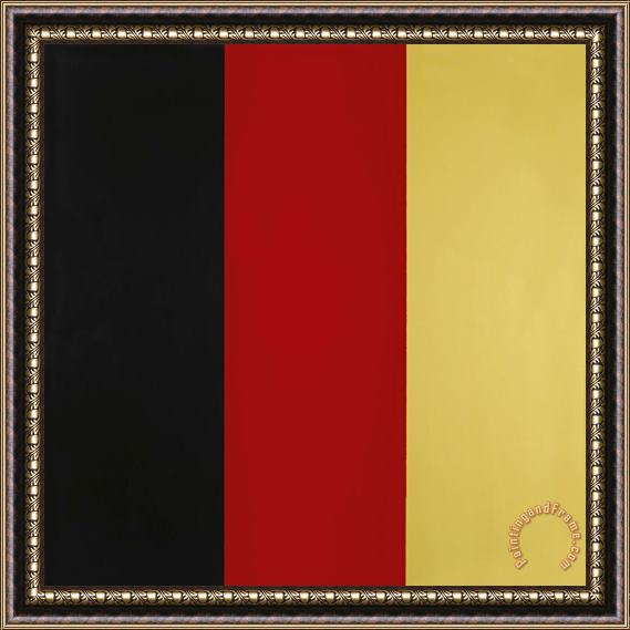 Gerhard Richter Schwarz, Rot, Gold Iii, 1999 Framed Painting