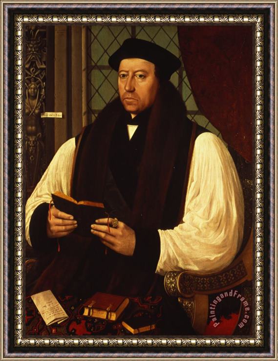 Gerlach Flicke Portrait of Thomas Cranmer Framed Print