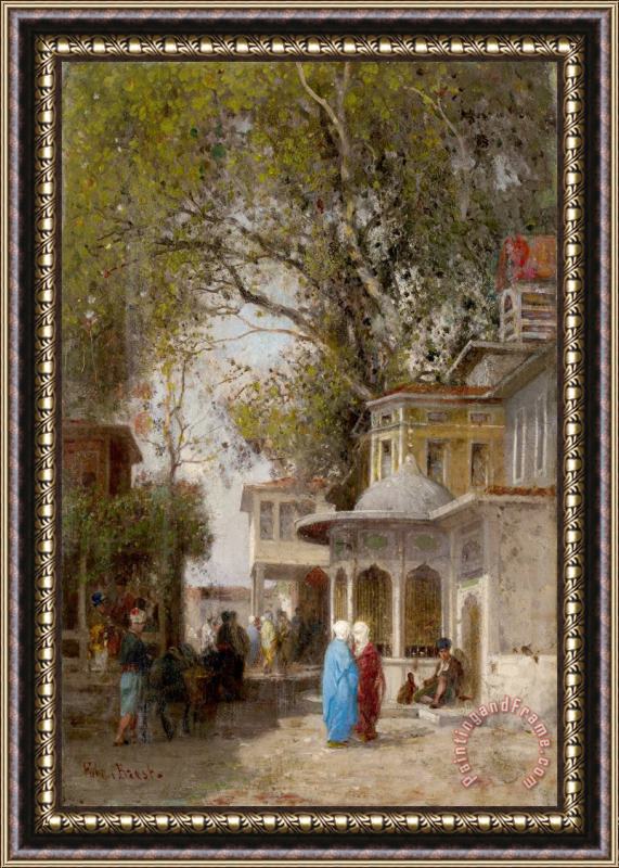 Germain Fabius Brest The Street, Second Half of The 19th Century Framed Painting