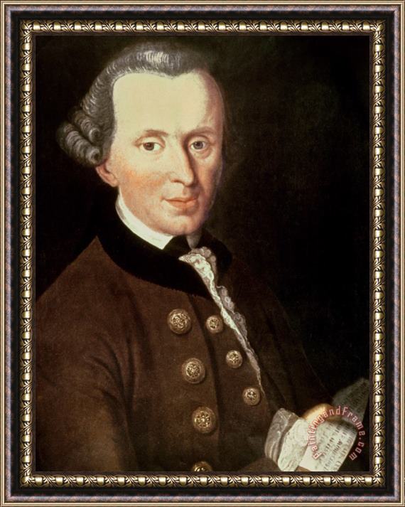 German School Portrait Of Emmanuel Kant Framed Painting