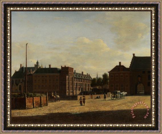 Gerrit Adriaensz. Berckheyde Plaats with The Binnenhof And The Gevangenport The Hague Framed Painting