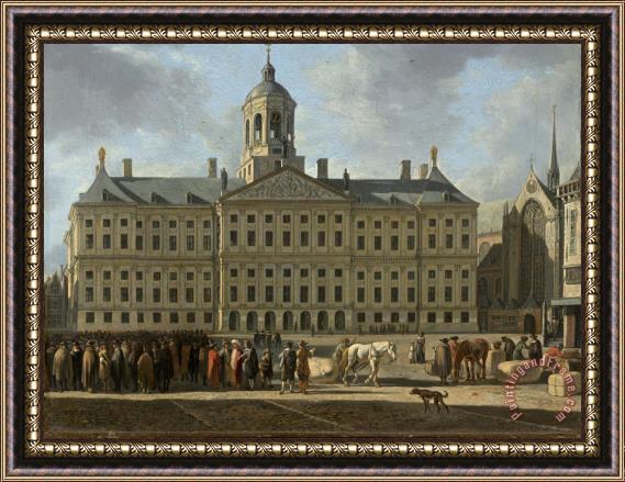 Gerrit Adriaensz. Berckheyde The Townhall on The Dam, Amsterdam Framed Print