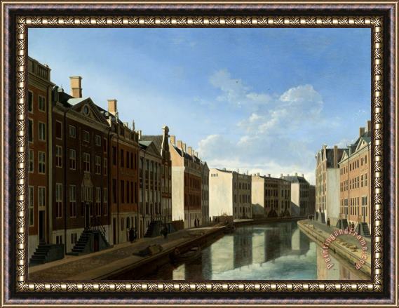Gerrit Adriaensz. Berckheyde View of The Herengracht in Amsterdam, Seen From The Vijzelstraat Framed Print