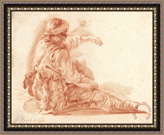Gerrit Adriaensz. Berckheyde Zittende Herder Framed Print