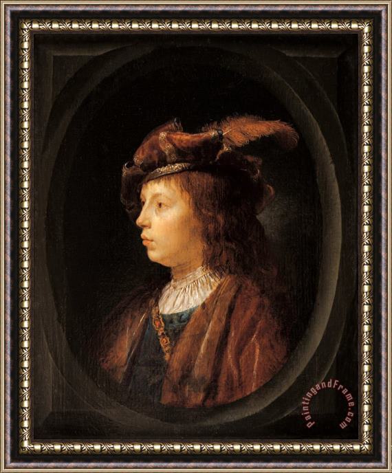 Gerrit Dou Head of a Youth Framed Print