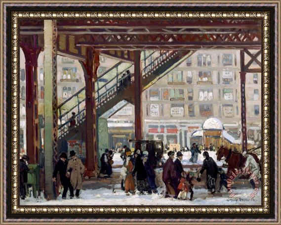 Gifford Reynolds Beal Elevated, Columbus Avenue, New York Framed Painting