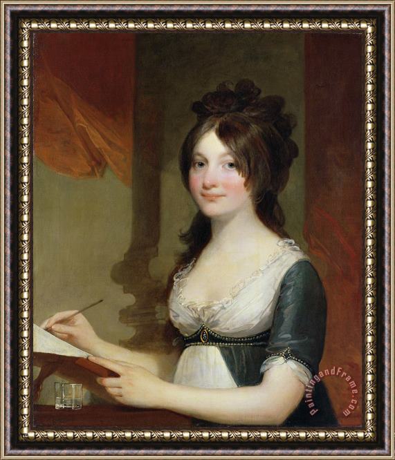 Gilbert Stuart Portrait of a Young Woman Framed Painting