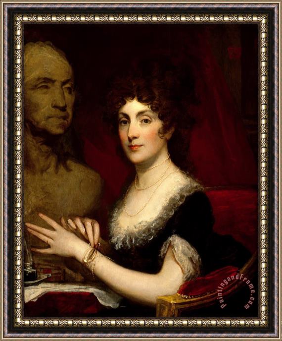Gilbert Stuart Portrait of Mrs Perez Morton (sarah Wentworth Apthorpe) Framed Painting