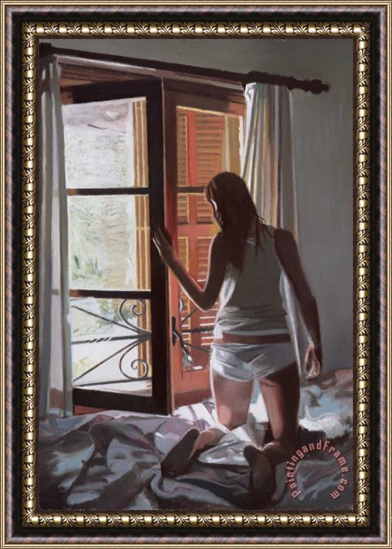Gillian Furlong Early Morning Villa Mallorca Framed Painting