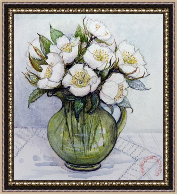 Gillian Lawson Christmas Roses Framed Painting