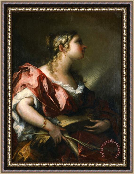 Giovanni Antonio Pellegrini Saint Catherine of Alexandria Framed Painting