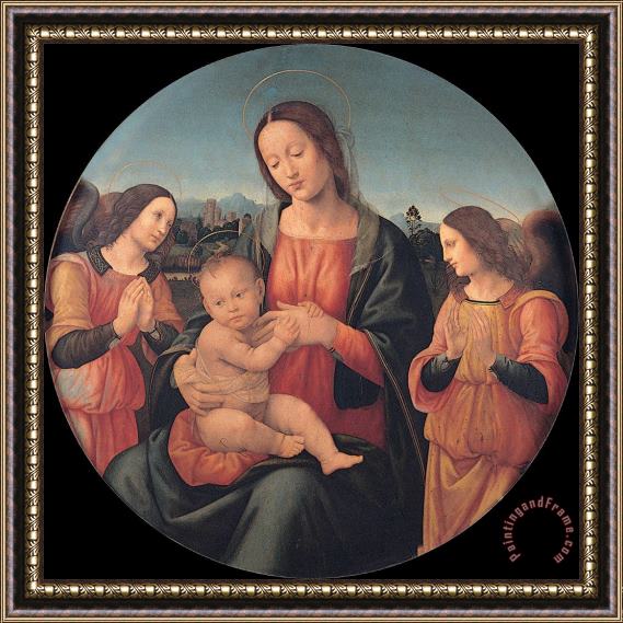 Giovanni Antonio Sogliani Madonna with The Child And Angels Framed Print