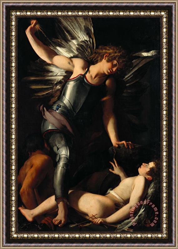 Giovanni Baglione The Divine Eros Defeats The Earthly Eros Framed Print