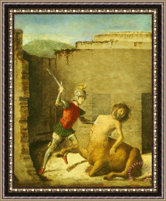 Giovanni Battista Cima da Conegliano Theseus Killing The Minotaur Framed Print
