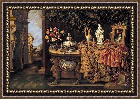 Giovanni Battista Manerius The Five Senses Framed Painting