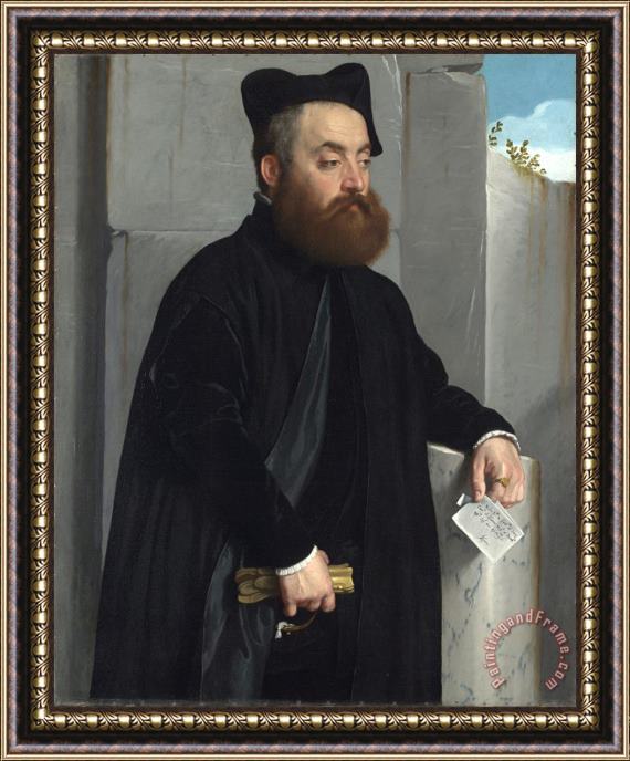 Giovanni Battista Moroni Canon Ludovico Di Terzi Framed Painting