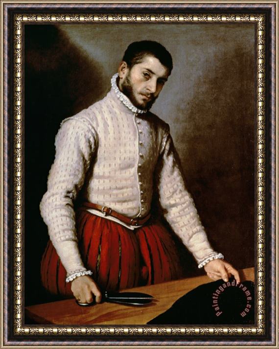 Giovanni Battista Moroni The Tailor Framed Painting